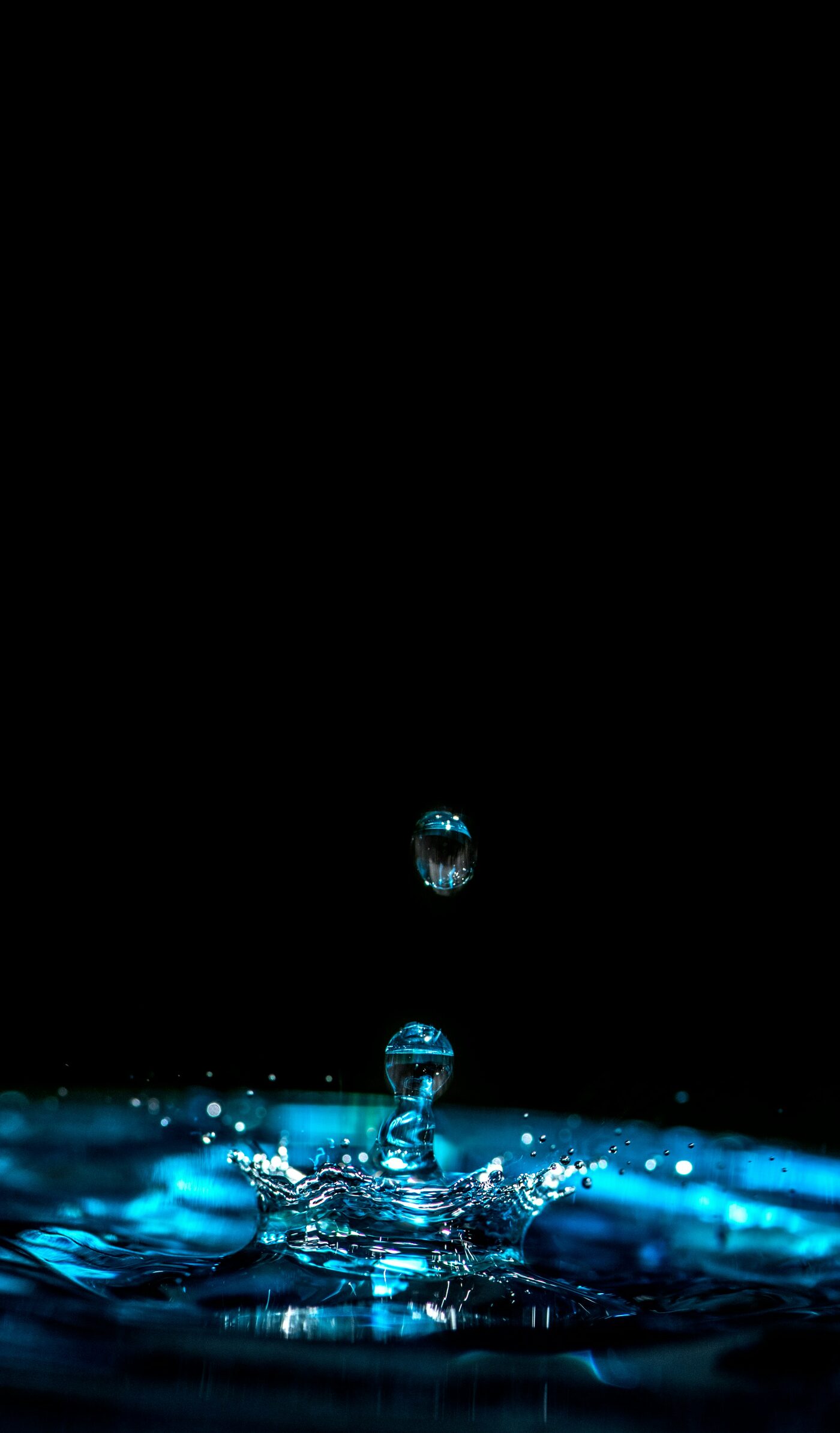 Water drop macro photography